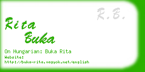 rita buka business card